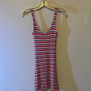 Volcom Red and White Striped Dress